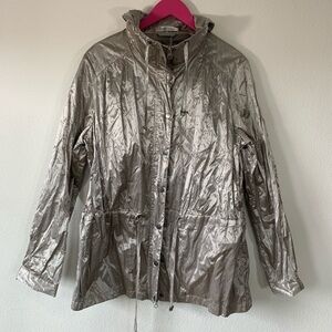 Vintage TravelSmith Metallic Silver Jacket Medium